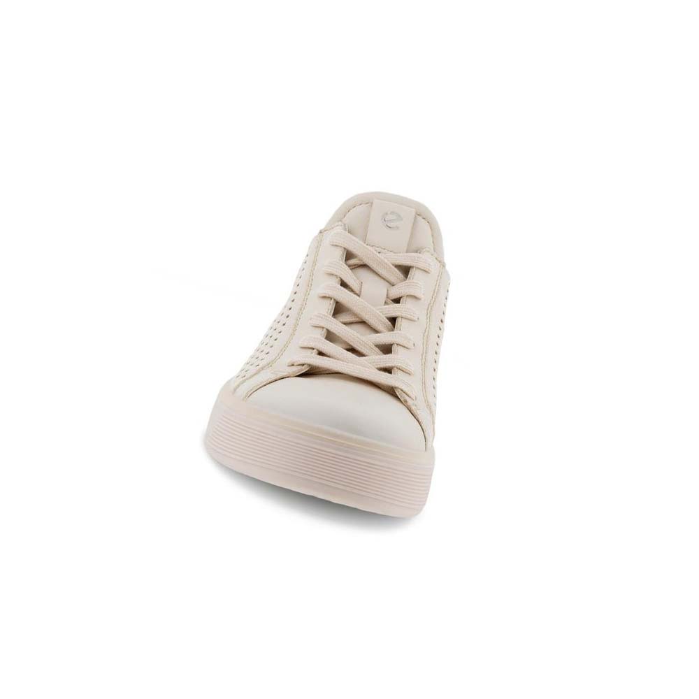 Women's Ecco Street Tray W Laced Casual Shoes White | USA 92NWY